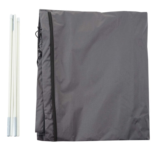 Cosmo Casa - Beschermhoes paraplu - Met rits - Textiel - Antraciet - 370 cm