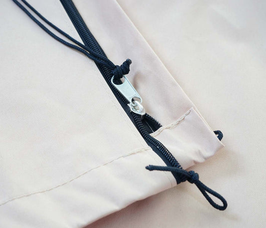 Cosmo Casa - Beschermhoes paraplu - Met rits - Textiel - Crème - 370 cm