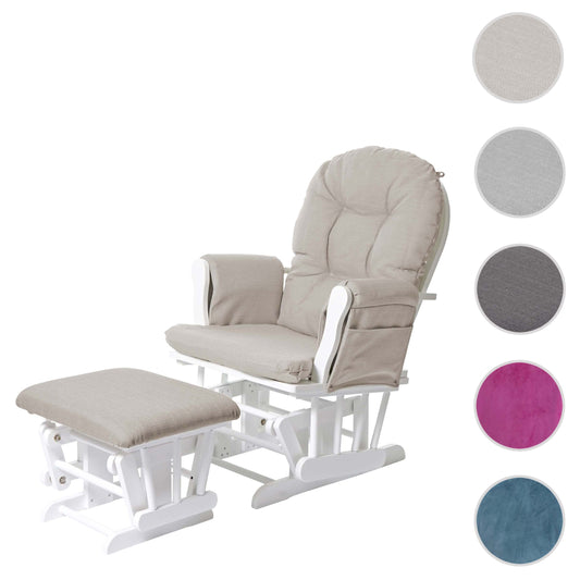 Cosmo Casa - Relaxstoel - Schommel - Textiel - Crème