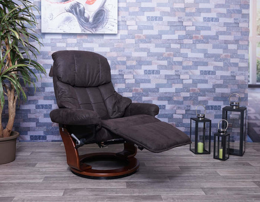 Cosmo Casa - Relaxstoel - TV - Textiel - Donkergrijs - 150 kg