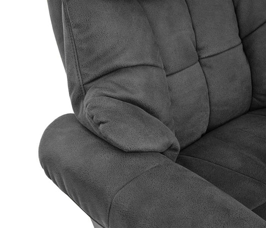 Cosmo Casa - Relaxstoel - TV - Textiel - Donkergrijs - 150 kg