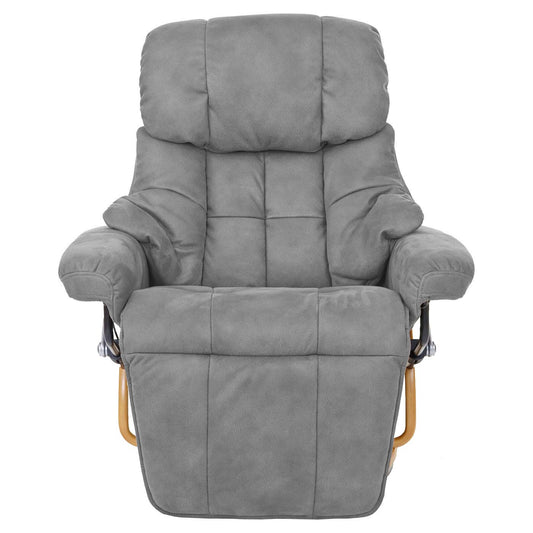Cosmo Casa - Relaxfauteuil - TV - Textiel - Lichtgrijs & Naturel - 150 kg