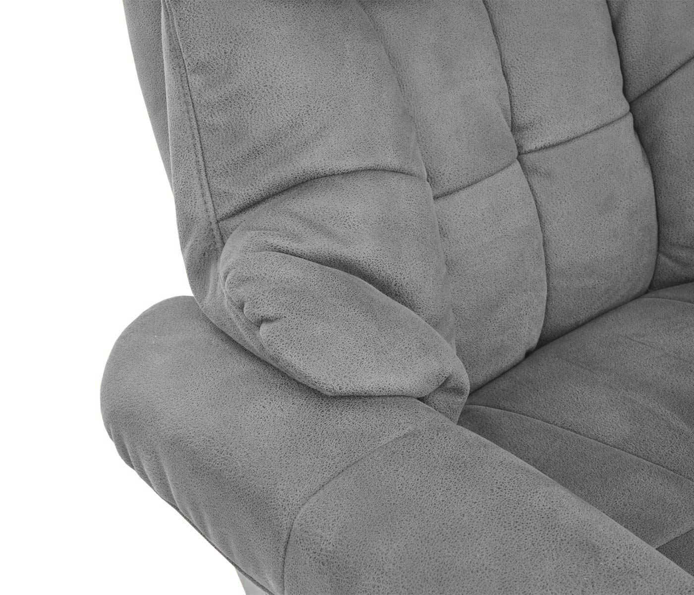 Cosmo Casa - Relaxfauteuil - TV - Textiel - Lichtgrijs & Naturel - 150 kg