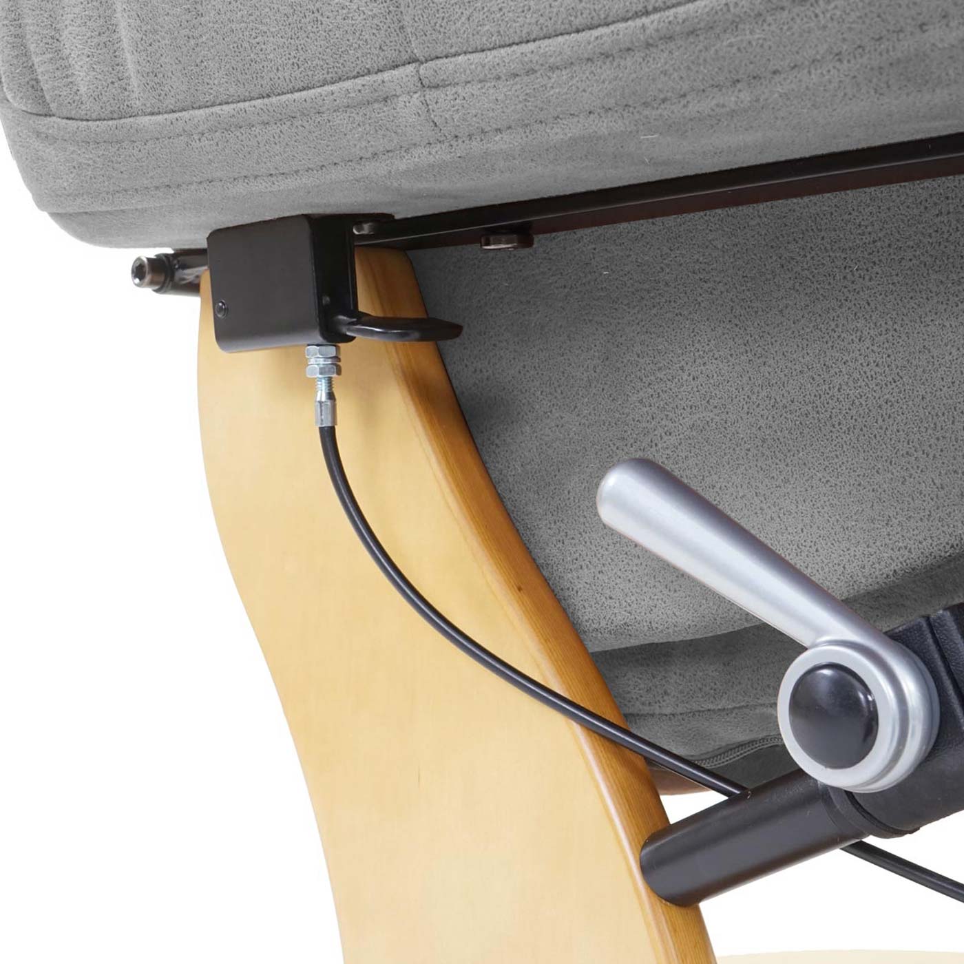 Cosmo Casa - Relaxfauteuil - TV - Textiel - Lichtgrijs & Naturel - 150 kg