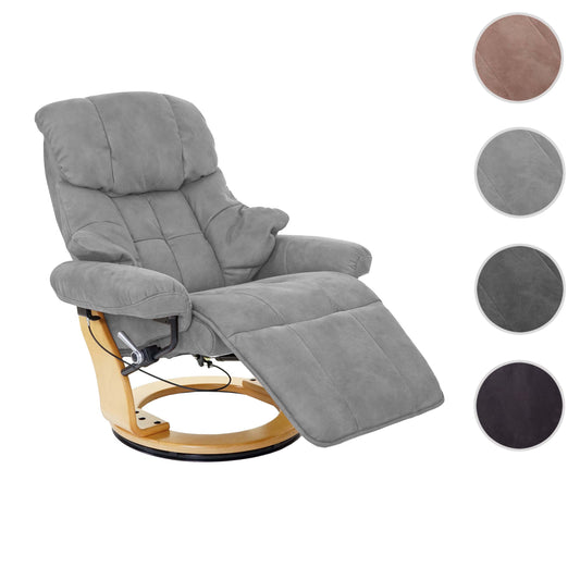 Cosmo Casa - Relaxfauteuil - TV - Textiel - Lichtgrijs & Naturel - 150 kg