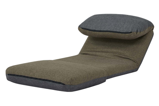 Cosmo Casa - Slaapbank - Functioneel - Textiel - Khaki & Donkergrijs