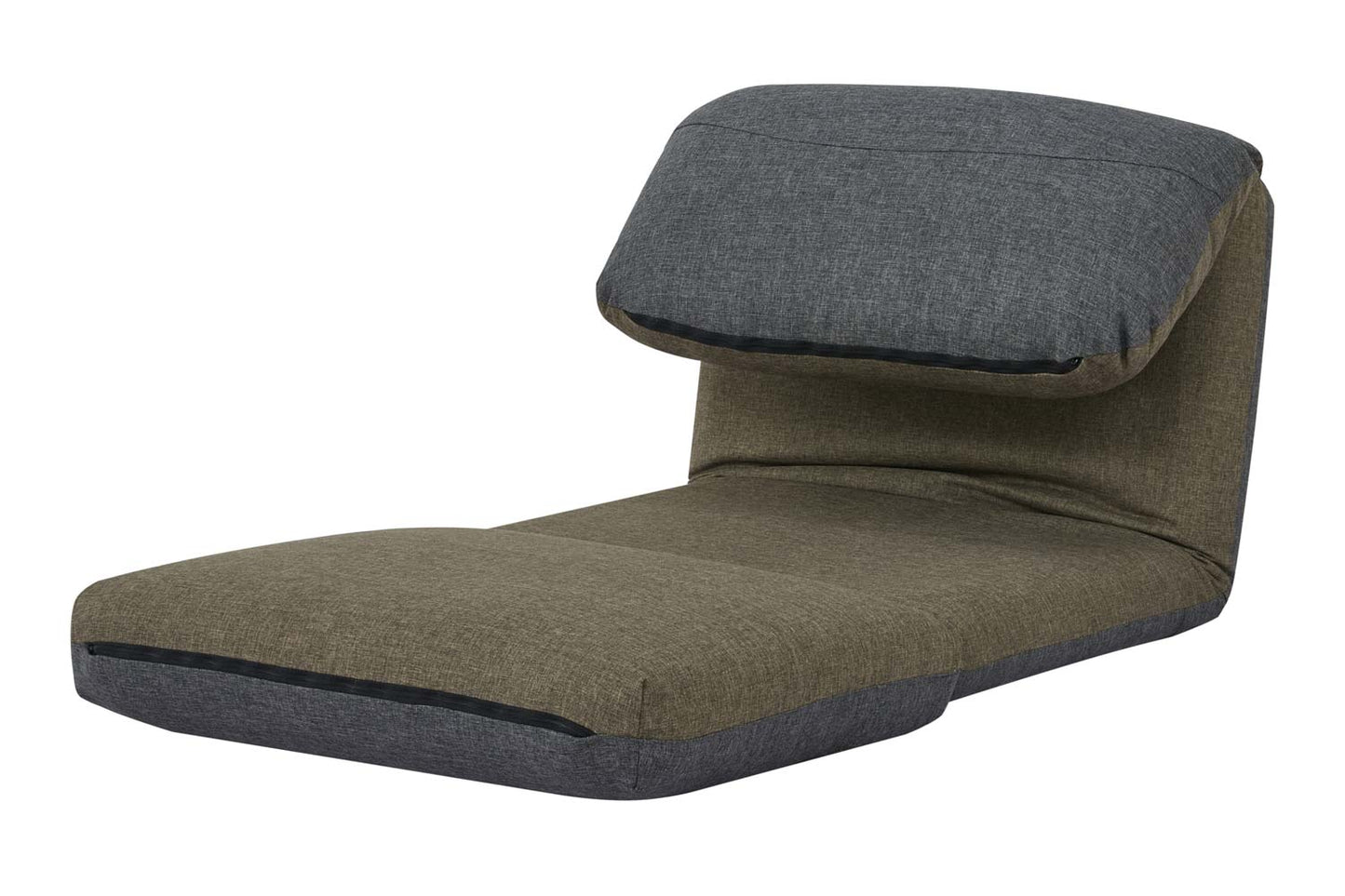 Cosmo Casa - Slaapbank - Functioneel - Textiel - Khaki & Donkergrijs