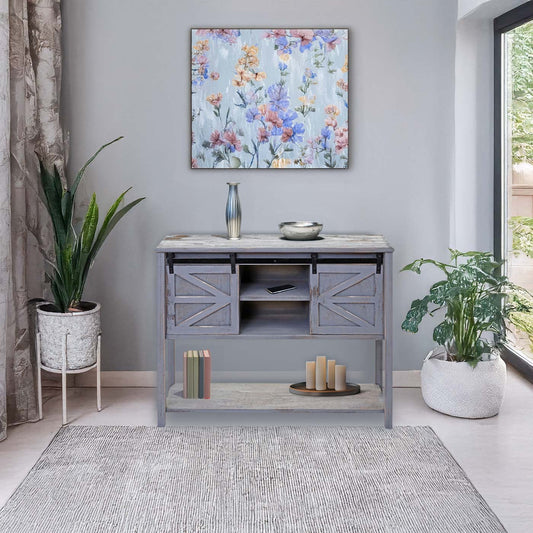 Cosmo Casa - Ladekast - Vintage - Hout - Donkergrijs - 81×102×34 cm