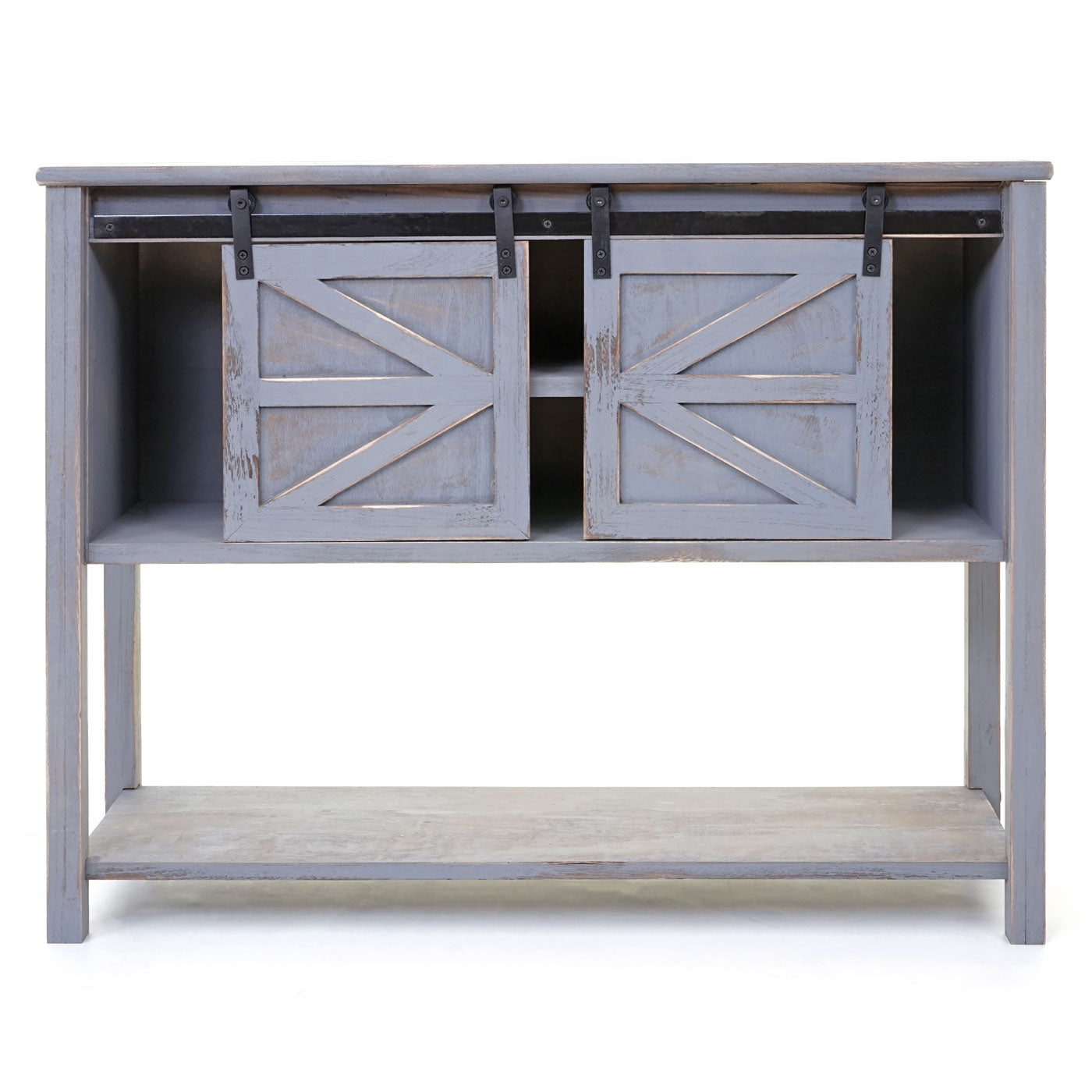 Cosmo Casa - Ladekast - Vintage - Hout - Donkergrijs - 81×102×34 cm