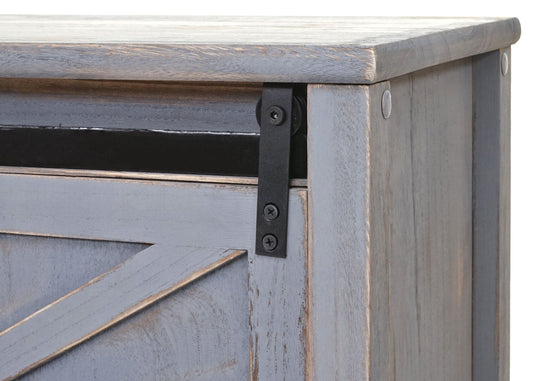 Cosmo Casa - Ladekast - Vintage - Hout - Donkergrijs - 81×102×34 cm