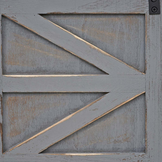 Cosmo Casa - Ladekast - Vintage - Hout - Donkergrijs - 81×102×34 cm