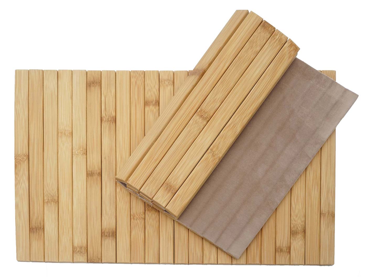 Cosmo Casa - Set van 2 Armleuningbladen - Flexibel - Bamboe - Natuurlijk bruin - 45×30 cm