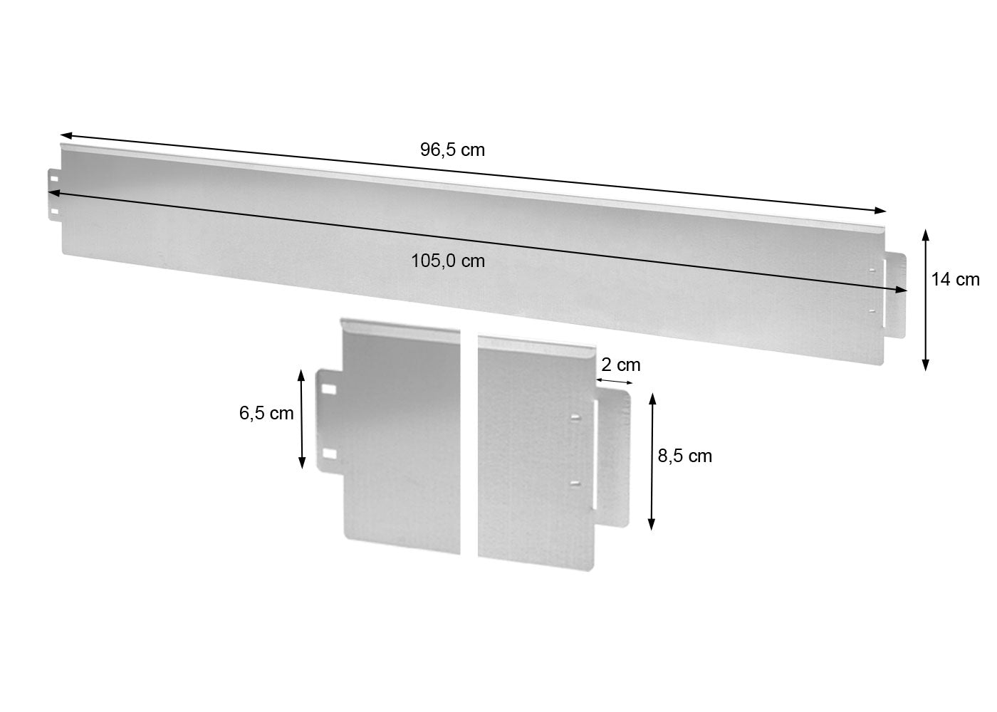 Cosmo Casa - Gazonrand - Maairand - Staal - Zilverkleurig - 20×1 m - 14 cm
