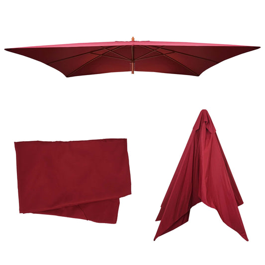 Cosmo Casa - Parasolhoes - Vervangend - Polyester - Bordeauxrood - 3×4 m