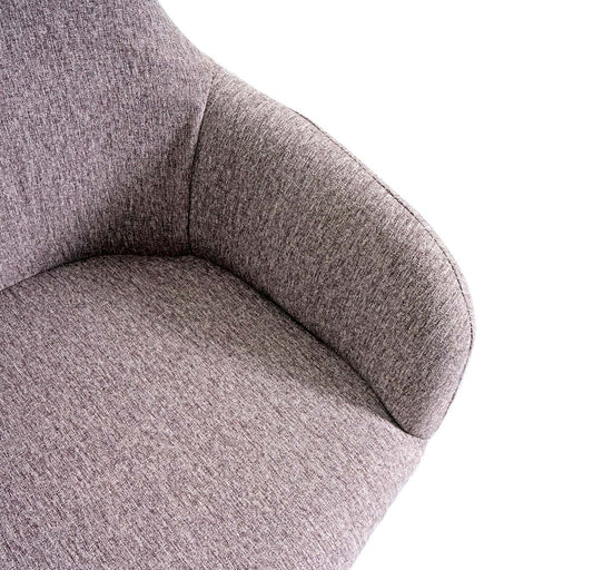 Cosmo Casa - Set van 2 Keukenstoelen - Retro - Textiel - Grijs & Zwart