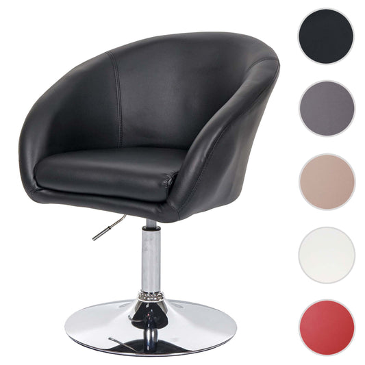 Cosmo Casa - Eetkamerstoel - Verstelbaar - Kunstleer - Zwart