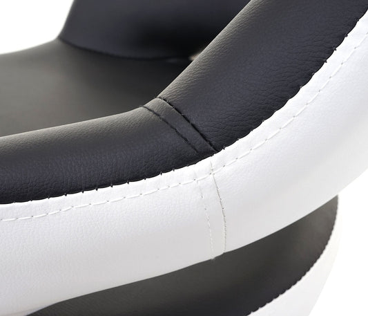 Cosmo Casa - Set van 2 Barkrukken - Draaikruk - Kunstleer - Zwart & Wit