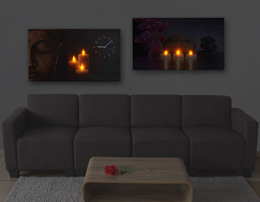 Cosmo Casa - Set van 2 LED-foto’s - Verlicht - Canvas - 70×40 cm