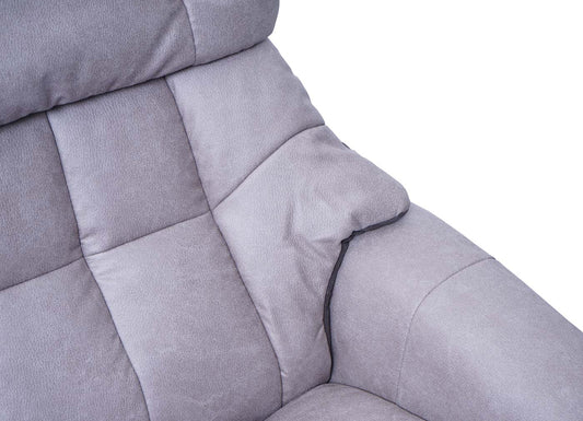 Cosmo Casa - Relaxstoel - TV - Textiel - Grafiet & Lichtgrijs - 110 kg