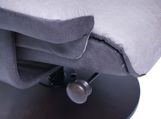 Cosmo Casa - Relaxstoel - TV - Textiel - Grafiet & Lichtgrijs - 110 kg