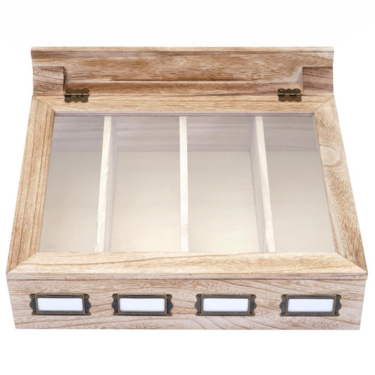 Cosmo Casa - Opbergdoos - Sieradendoos - Paulownia - Natuurlijk bruin - 17×37×33 cm