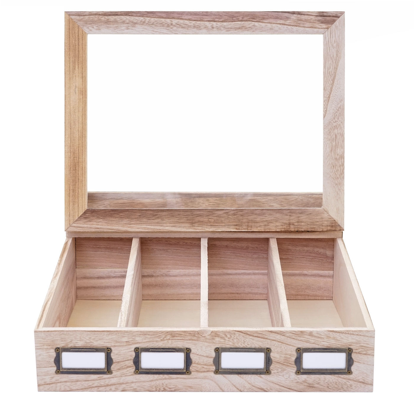 Cosmo Casa - Opbergdoos - Sieradendoos - Paulownia - Natuurlijk bruin - 17×37×33 cm