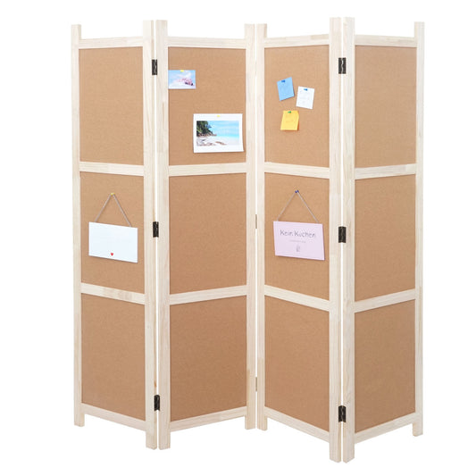 Cosmo Casa - Kurk prikbord - Panelen set - Kurk - Bruin - 4 panelen 166×160 cm