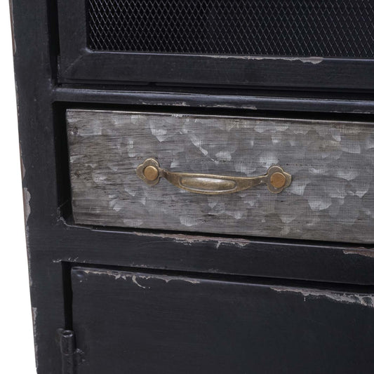 Cosmo Casa - Apothekerskast - Industrieel - Hout - 115×89×35 cm