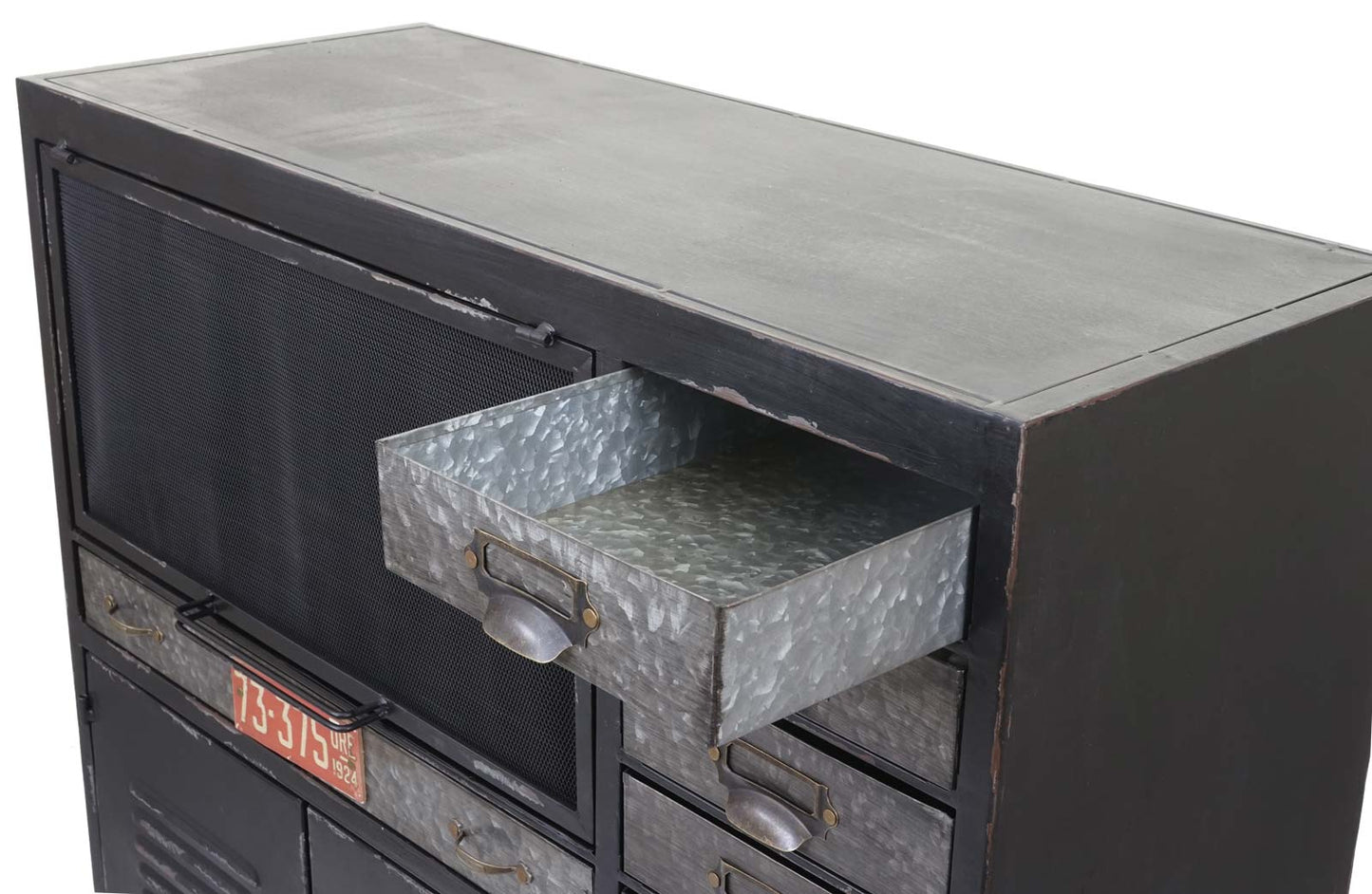 Cosmo Casa - Apothekerskast - Industrieel - Hout - 115×89×35 cm