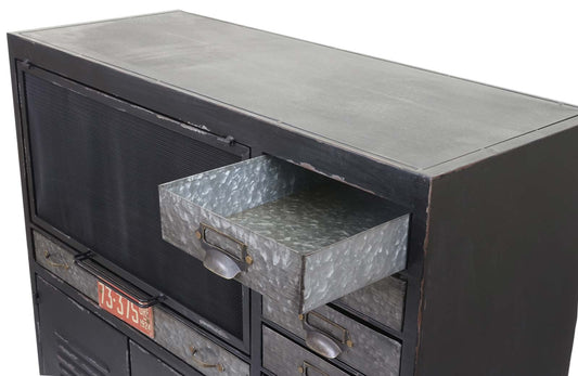 Cosmo Casa - Apothekerskast - Industrieel - Hout - 115×89×35 cm