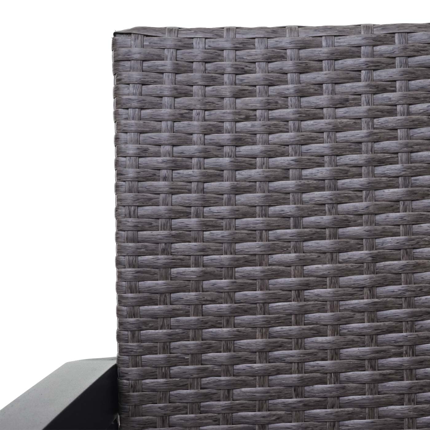 Cosmo Casa - Polyrotan 2-zitsbank - Opbergvak - Polyrotan - Gemêleerd grijs & Crème