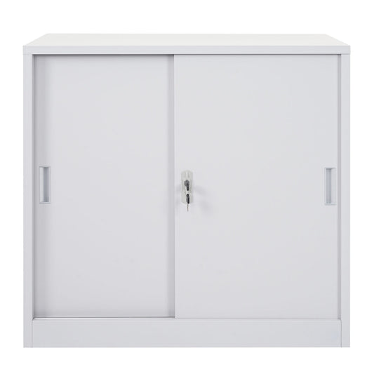 Cosmo Casa - Archiefkast - Sluitbaar - Staal - Grijs - 90×90×45 cm