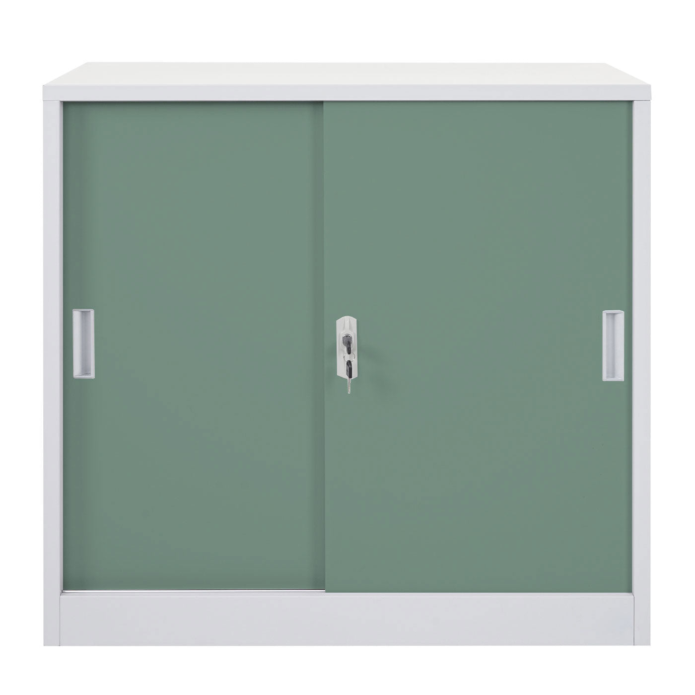 Cosmo Casa - Archiefkast - Afsluitbaar - Staal - Groen - 90×90×45 cm