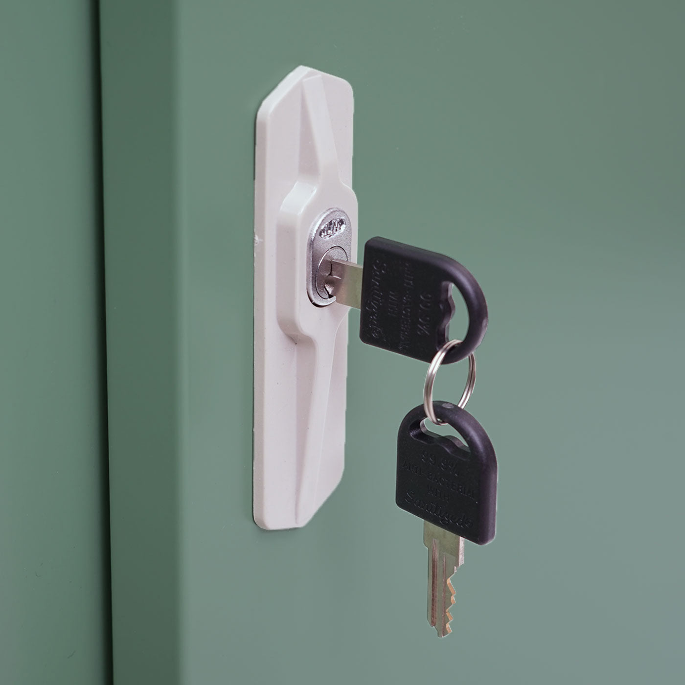 Cosmo Casa - Archiefkast - Afsluitbaar - Staal - Groen - 90×90×45 cm