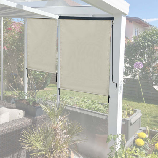 Cosmo Casa - Verticale zonwering - Privacyscherm - UV-werend - Crèmebeige - 250×100 cm
