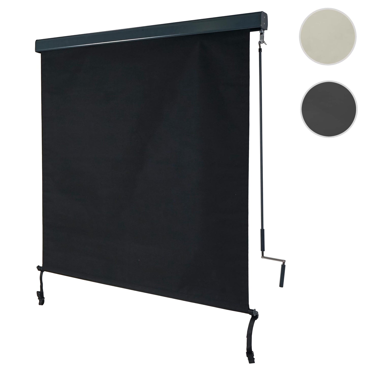Cosmo Casa - Verticale zonwering - UV-werend - Doek - Zwart - 250×140 cm