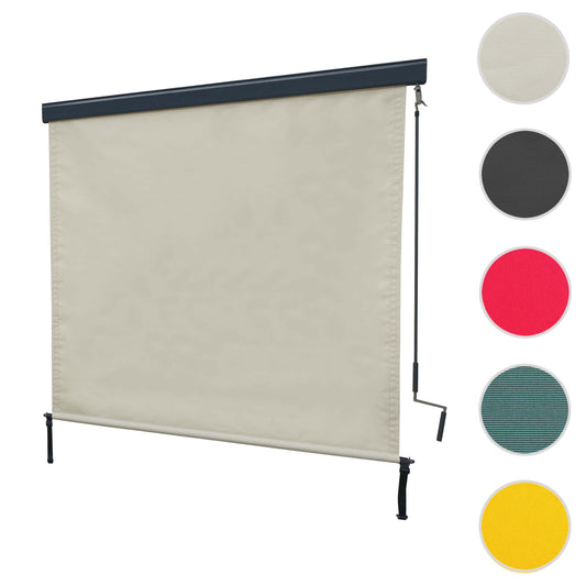 Cosmo Casa - Verticale zonwering - UV-werend - Doek - Crèmebeige - 250×180 cm