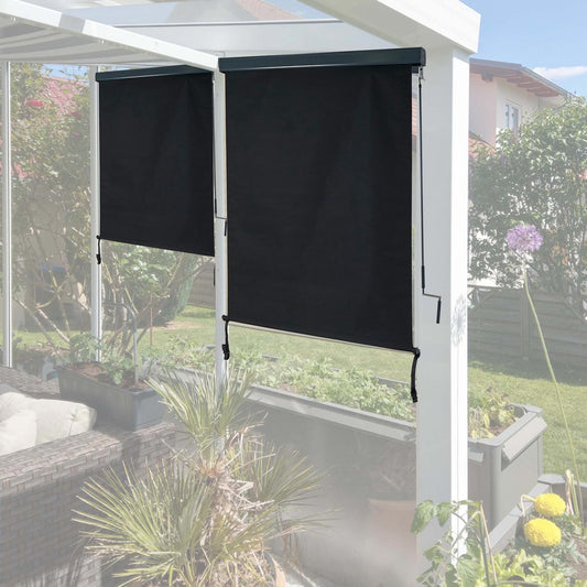 Cosmo Casa - Verticale zonwering - UV-werend - Doek - Zwart - 250×180 cm