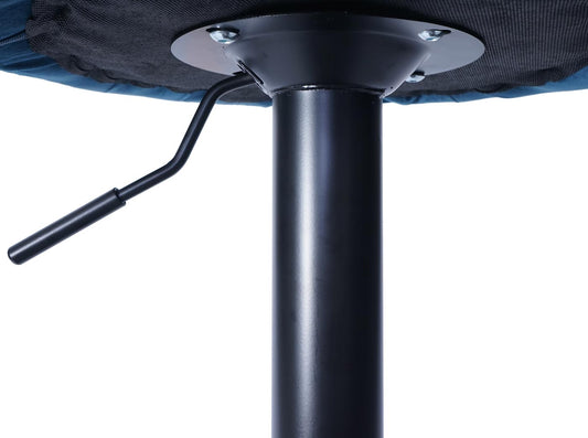 Cosmo Casa - Set van 2 Barkrukken - Bistrokruk - Fluweel - Petrolblauw