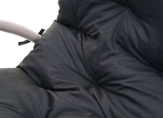 Cosmo Casa - Schommelstoel - Rotan - Rotan & Textiel - Grijs