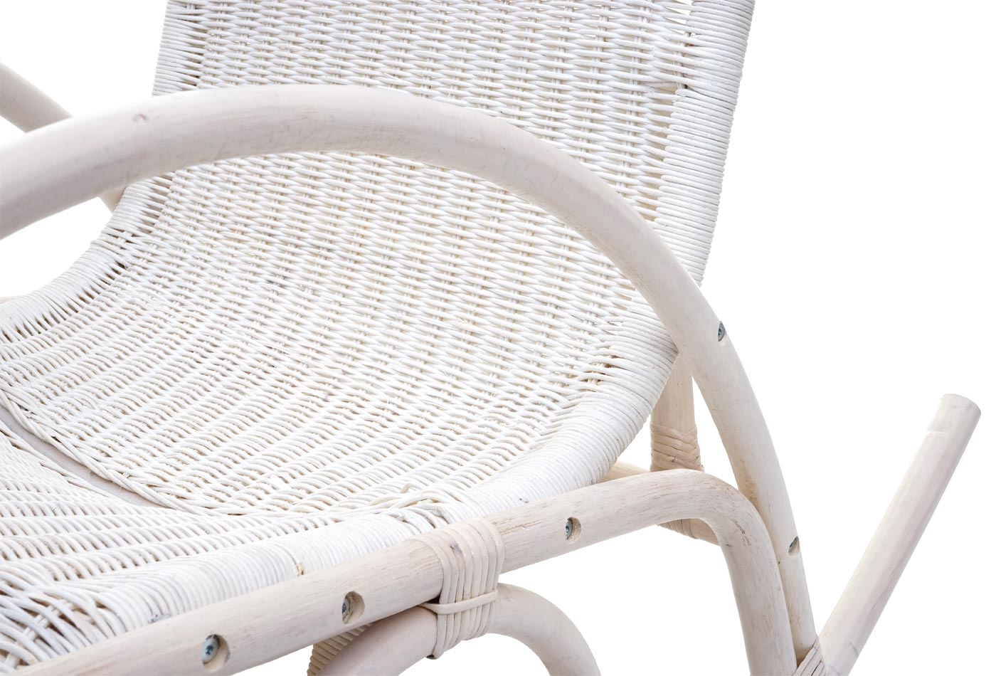 Cosmo Casa - Schommelstoel - Rotan - Rotan & Textiel - Grijs