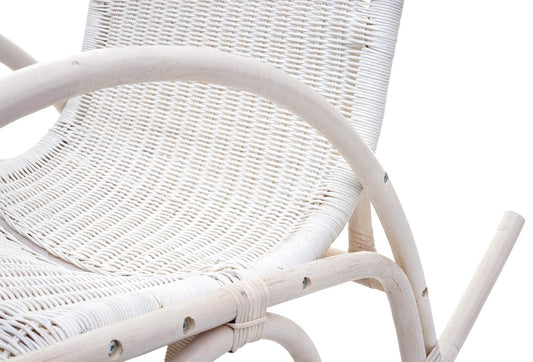 Cosmo Casa - Schommelstoel - Rotan - Rotan & Textiel - Grijs