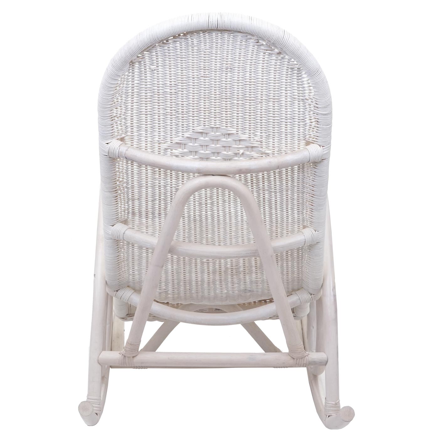 Cosmo Casa - Schommelstoel - Rotan - Rotan & Textiel - Grijs