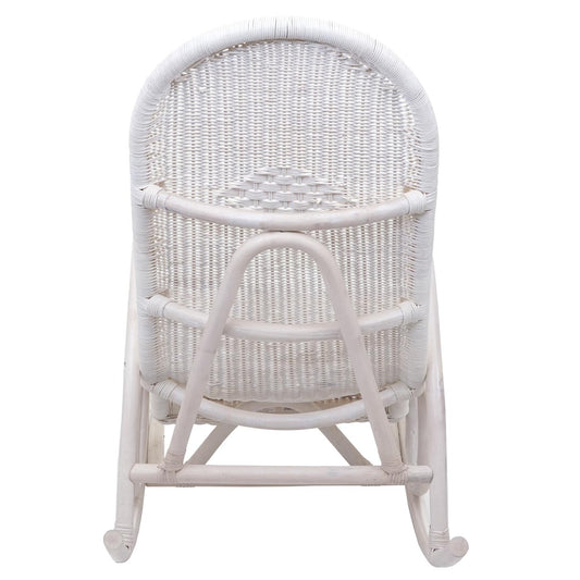 Cosmo Casa - Schommelstoel - Rotan - Rotan & Textiel - Grijs