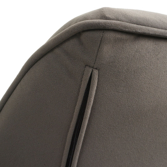 Cosmo Casa - Set van 6 Eetkamerstoelen - Stoffen draaistoelen met armleuningen - Metaal en Stoftextiel - Bruin