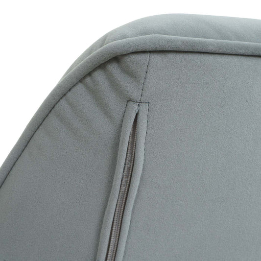 Cosmo Casa - Set van 6 Eetkamerstoelen - Stoffen draaistoelen met armleuningen - Metaal en Stoftextiel - Lichtgrijs