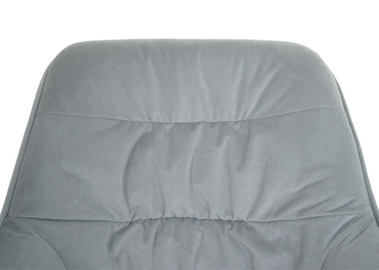 Cosmo Casa - Set van 6 Eetkamerstoelen - Stoffen draaistoelen met armleuningen - Metaal en Stoftextiel - Lichtgrijs