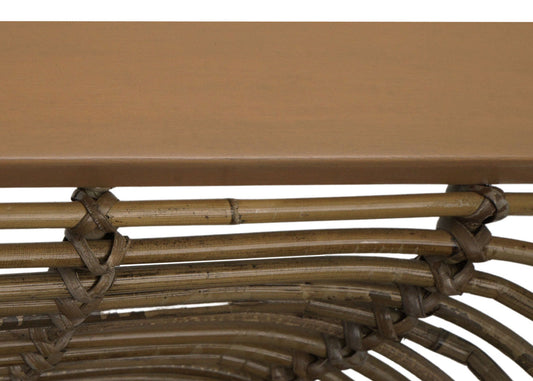 Cosmo Casa - Set van 6 Eetkamerstoelen - Rotan - Rotan & Metaal - Naturel