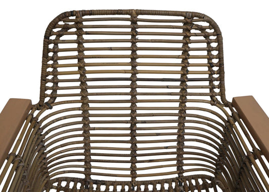 Cosmo Casa - Set van 6 Eetkamerstoelen - Rotan - Rotan & Metaal - Naturel