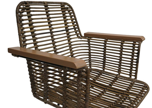 Cosmo Casa - Set van 6 Eetkamerstoelen - Rotan - Rotan & Metaal - Naturel